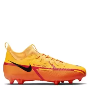 Image of Nike Phantom GT Academy DF Junior FG Football Boots - Orange