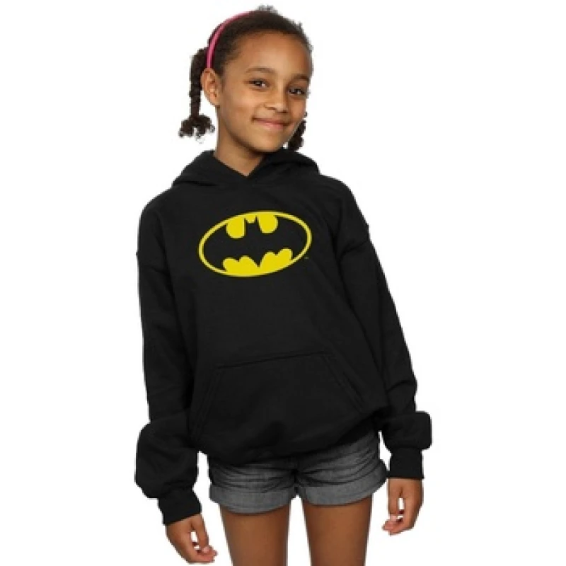 Image of DC Comics Batman Logo Hoodie Black female