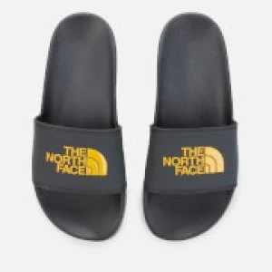 Image of The North Face Mens Base Camp 2 Slide Sandals - Dark Shadow Grey/TNF Yellow - UK 7