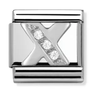 Image of Nomination CLASSIC Silvershine Letter X Charm 330301/24