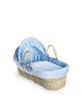Image of Clair De Lune Marshmallow Palm Moses Basket - Blue
