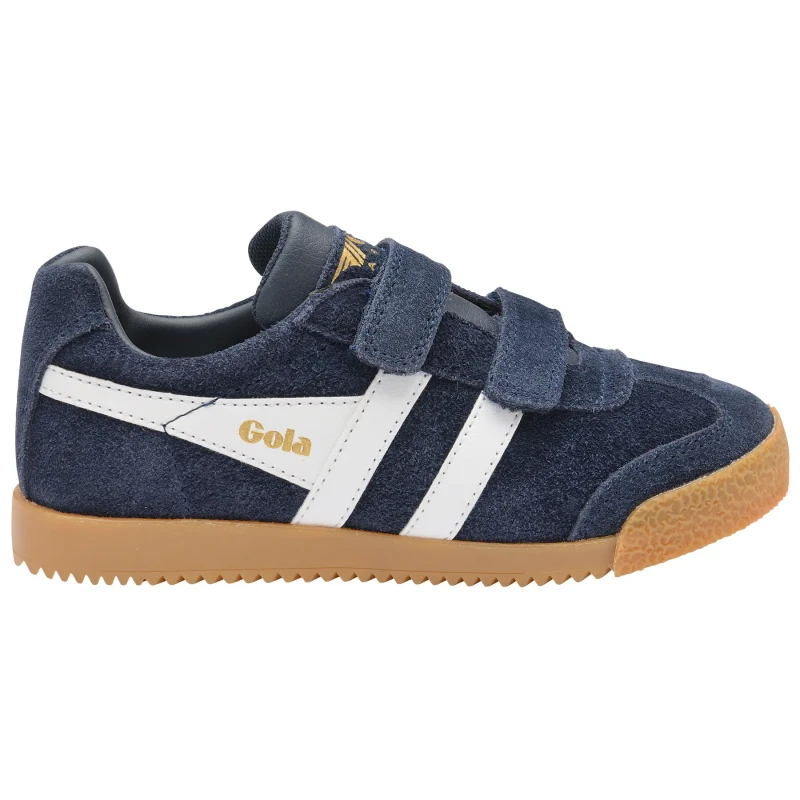 Image of Gola Kids Harrier Strap Suede Touch 'n' Close Trainers Navy Blue Baby 27 (9 to 9.5);31 (12.5 to 13);32 (13.5);33 (1)