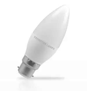 Image of Crompton Lamps LED Candle 5.5W B22 Dimmable Warm White Opal (40W Eqv)
