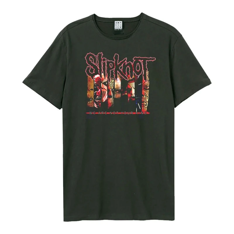 Image of Amplified Amplified Men We Are Not Your Kind Slipknot T-Shirt in Charcoal Size: Small Charcoal S Male 5063470710928