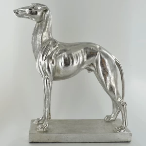 Image of Silver Greyhound Sculpture 33cm