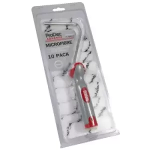 Image of ProDec Advance 10Pk 4" Medium Pile Microfibre Mini Roller & Frame- you get 12
