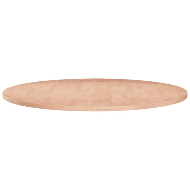 Image of Vidaxl Round Table Top ??80X1.5cm Solid Wood Oak, Brown 342898