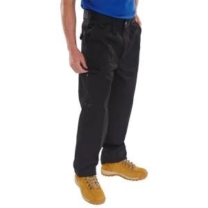 Image of Click Heavyweight Drivers Trousers Flap Pockets Black 26 Ref PCT9BL26