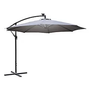 Image of Outsunny Parasol 84D-066GY Steel, Aluminum, Polyester Grey