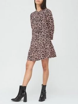 Image of Whistles Tropical Fruit Pintuck Dress - Pink