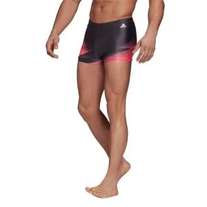 Image of adidas Mens Fit Pool Tokyo Swim Boxer Trunks - Black/Pink