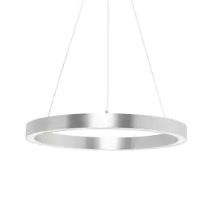 Image of Carlo Integrated LED Pendant Ceiling Light, Silver, 4000K, 4000lm