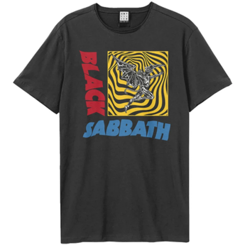 Image of Amplified Amplified Men Henry Square Black Sabbath T-Shirt in Charcoal Size: X-Small Charcoal XS Male 5063693956899