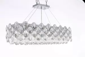 Image of Raina 10 Light Chrome Crystal Light