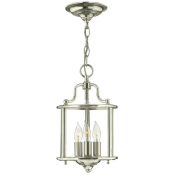 Image of Gentry - 3 Candle Small Pendant Light - Polished Nickel - Elstead