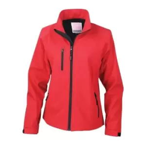 Image of Result Ladies/Womens La FemmeA 2 Layer Base Softshell Breathable Wind Resistant Jacket (S) (Red)
