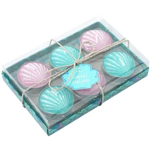 Image of Set of 6 Shell Tealight Candles