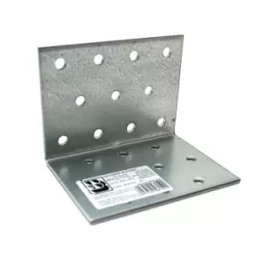 Image of Moderix - Heavy Duty Zinc Plated Reinforced Corner Angle Bracket - Size 60x60x80x2mm - Pack of 10