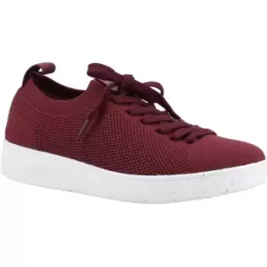 Image of Fit Flop Womens Rally E01 Multi Knit Lace Up Trainers UK Size 6 (EU 39)