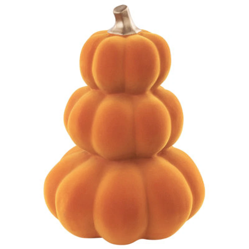 Image of Beliani Figurine Pumpkin Kalamata Velvet Orange