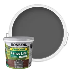 Image of Ronseal One Coat Fence Life Charcoal Grey 5L