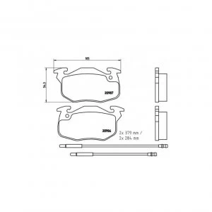 Image of Front Brake Pad Set BREMBO P 61 099