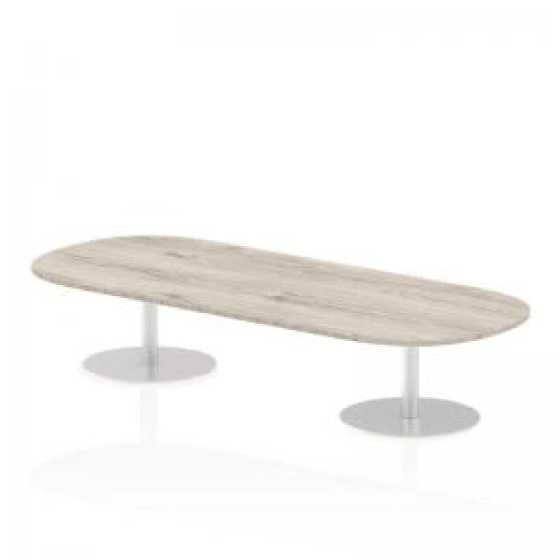 Image of Dynamic Italia 2400mm Poseur Boardroom Table Grey Oak Top 475mm High Leg ITL0195