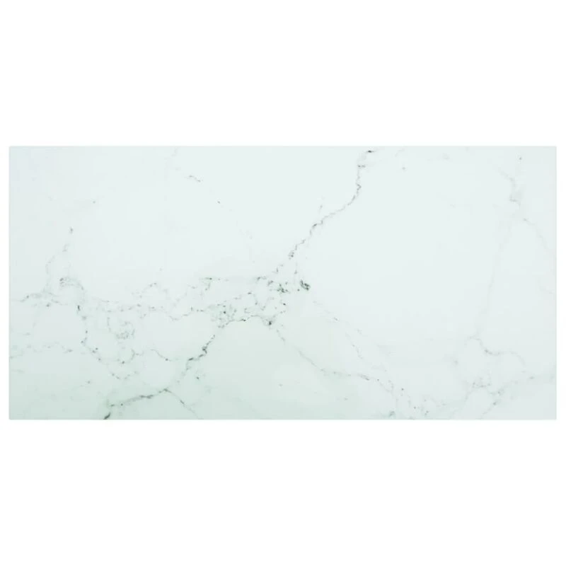 Image of VIDAXL Table Top White 100x50cm 6mm Tempered Glass with Marble Design vidaXL 8720286055908