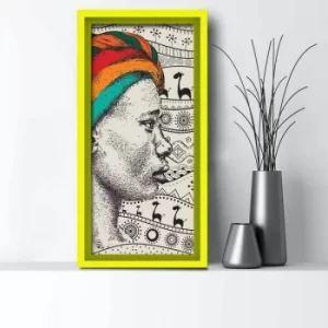 Image of 3060AHS-037 Multicolor Decorative Framed MDF Painting