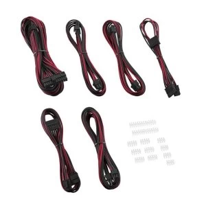 Image of CableMod C-Series AXi HXi TX/CX/CS-M & RM ModFlex Essentials Cable Kit - Black/Red