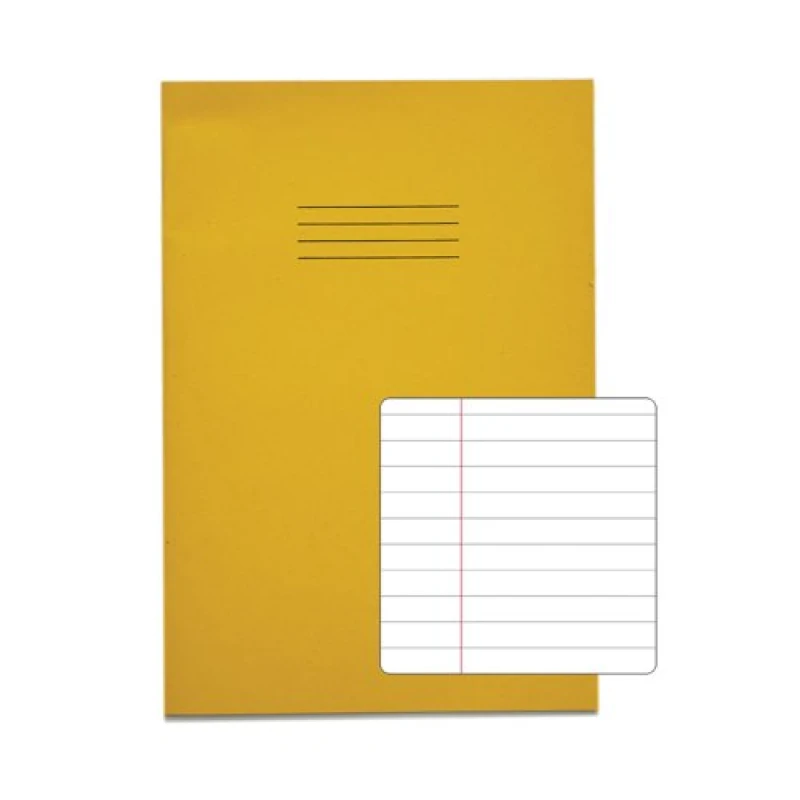 Image of Rhino A4 Exercise Book 80 Page 8mm Ruled Yellow Contract (50 Pack) VEXV668-945-0
