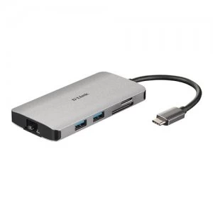 Image of D-Link DUB-M810 notebook dock/port replicator Wired Thunderbolt 3 Silver