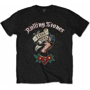 Image of Rolling Stones Miss You Black Mens T Shirt: Small
