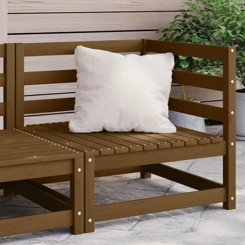 Image of VIDAXL Garden Corner Sofa Honey Brown Solid Wood Pine Vidaxl 8720286354810