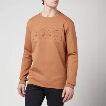 Image of BOSS Athleisure Mens Salbo 1 Crewneck Sweatshirt - Medium Brown - M