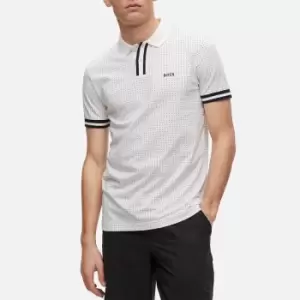 Image of BOSS Green Paddy Cotton-Blend Polo Shirt - M