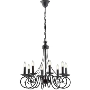Image of Fan Europe BEATRICE 8 Light Chandeliers Anthracite 63x57cm