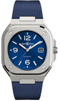 Image of Bell & Ross Watch BR 05 Auto Blue Steel Rubber