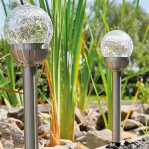 Image of Solar RGB LED Sphere Spike Lights for Garden - Pack of 20