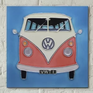 Image of Pink Campervan 8 x 8 Tile