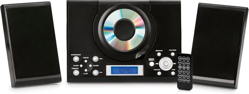 Image of Grouptronics HIFI with CD Player Radio & AUX IN Socket For Connecting Phone MP3 Player Tablet or IPod in Black Unisex