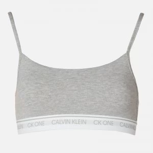 Image of Calvin Klein Womens Unlined Bralette - Grey Heather - L