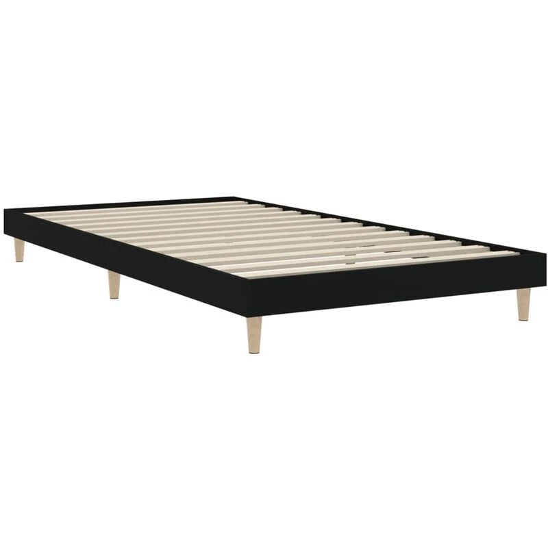Image of VIDAXL Vidaxl - Bed Frame without Mattress Black 100x200cm Engineered Wood 8720845795399