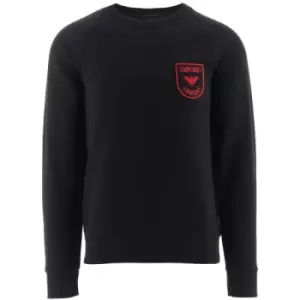 Image of Emporio Armani Loungewear Black Crew Neck Sweatshirt