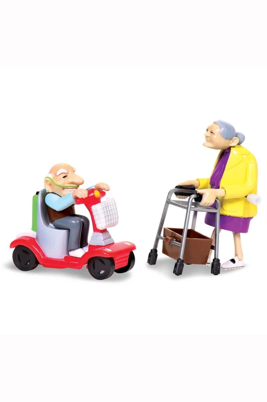 Image of Find Me A Gift Racing Granny and Grandad Wind Up Toys Multi unisex