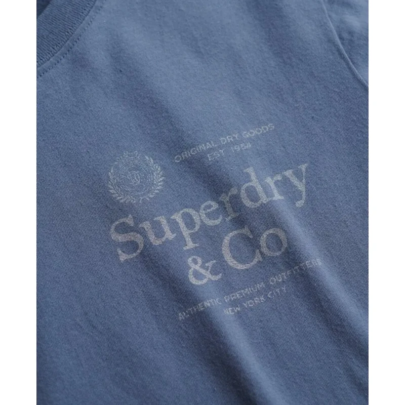 Image of Superdry Womens casual T-Shirt Superdry Casual Luxe Bleu Female S