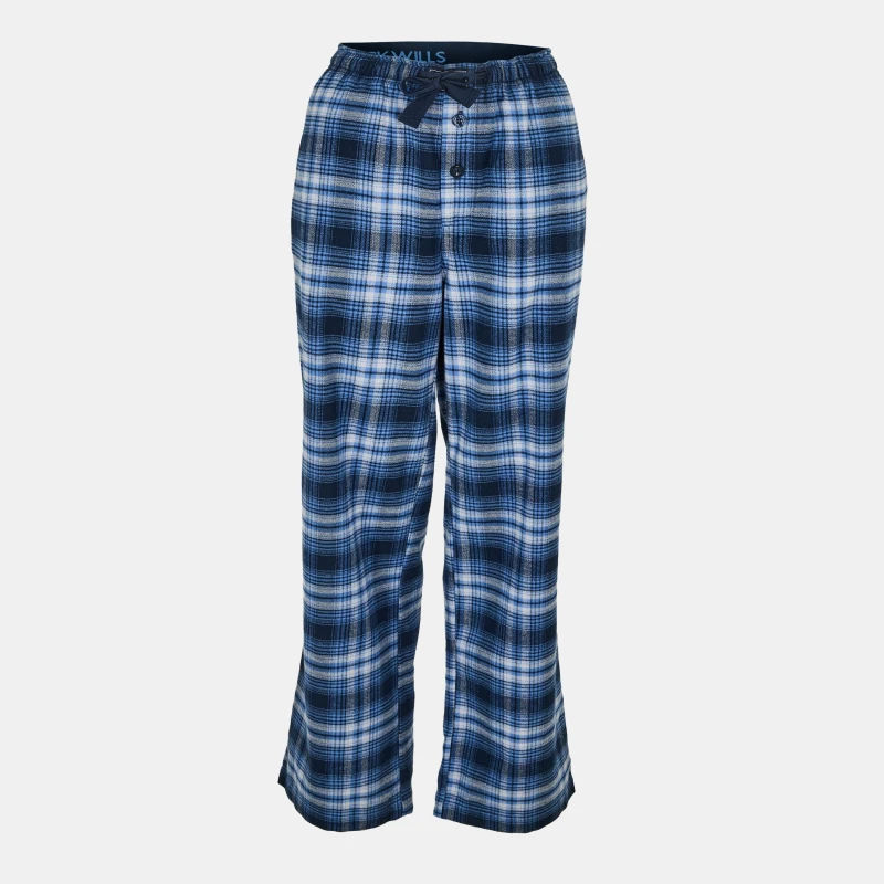 Image of Jack Wills Mens JW Flannel Check Pyjama Trousers Midnight Navy male S
