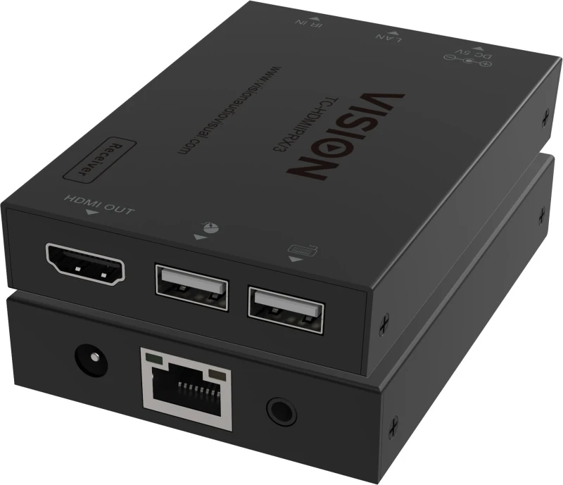 Image of Vision Vision HDMI-over-IP Receiver AV receiver Black TC-HDMIIPRX/3