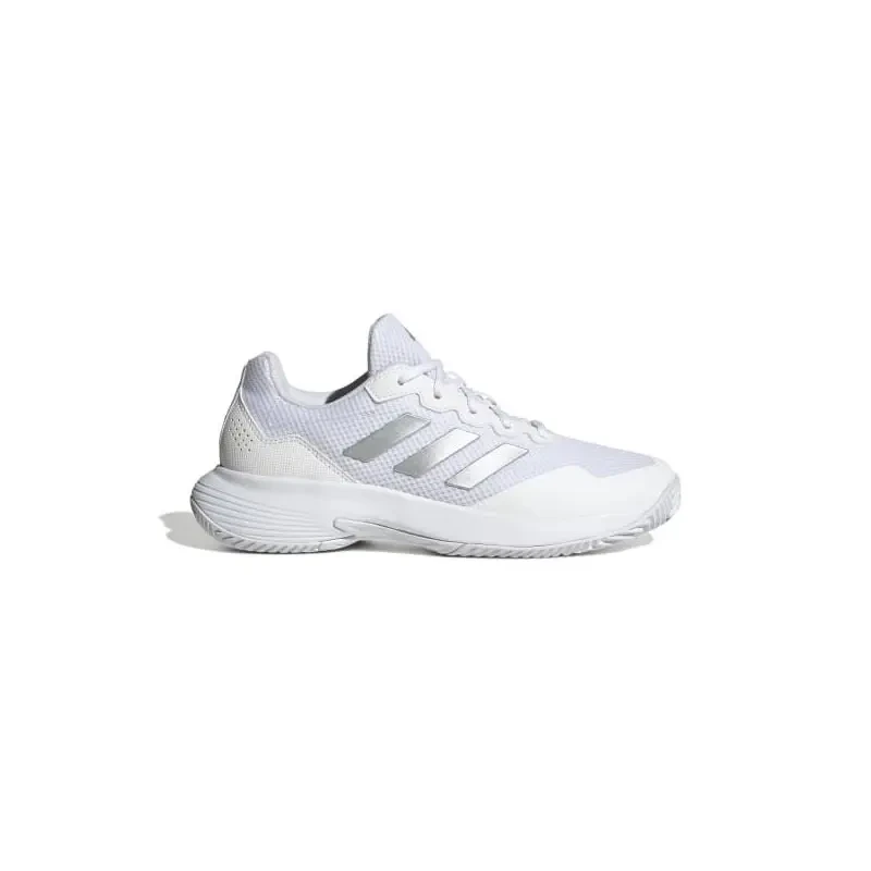 Image of adidas Gamecourt 2.0 Tennis Shoes Womens - White White 3.5