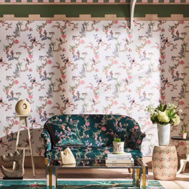 Image of Cath Kidston Birds & Berries Spring Wallpaper Spring unisex One size